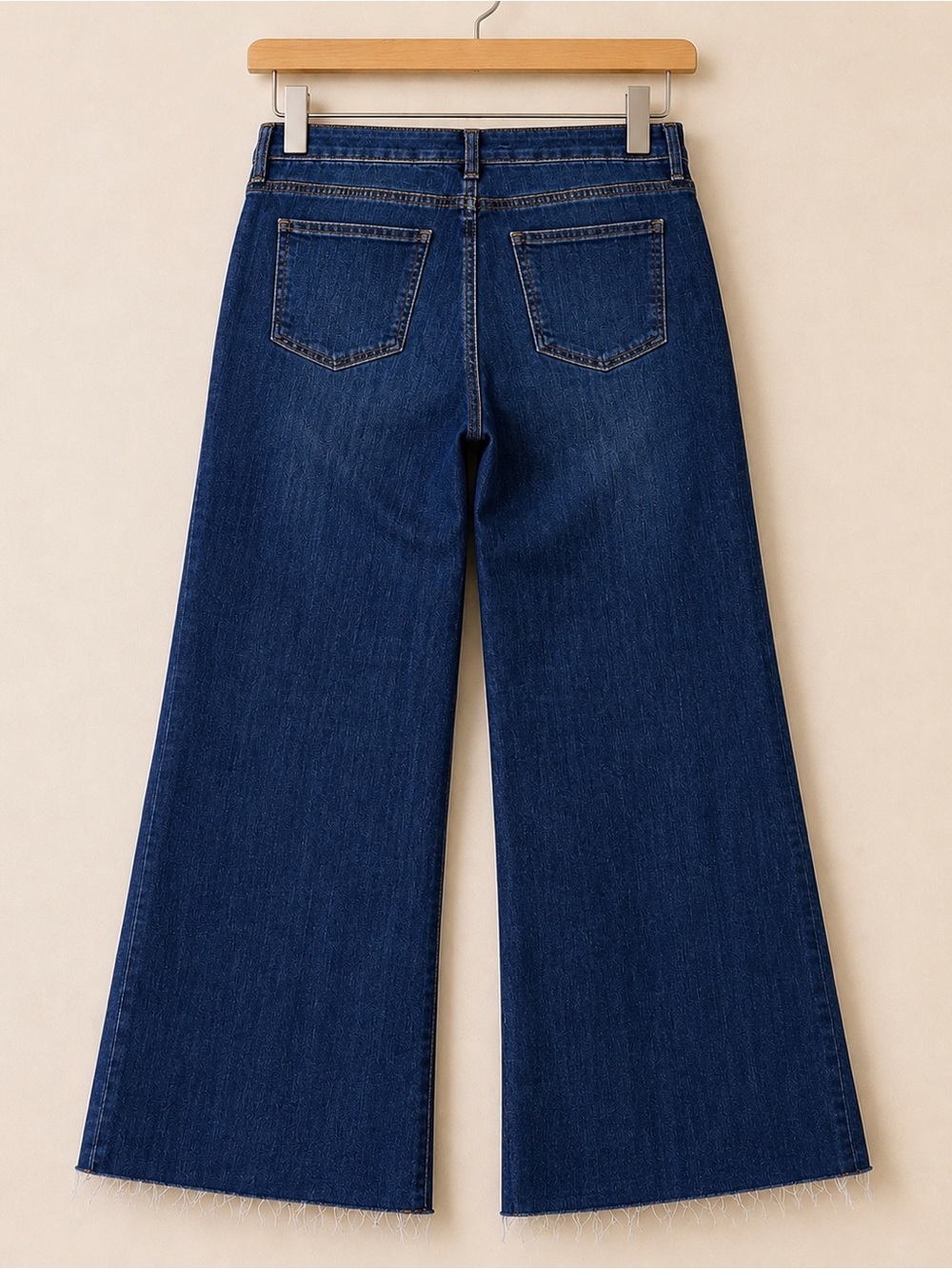 KUT from the Kloth Meg Fab AB Dark Wash Wide Leg High Rise Stretch Raw Hem Jeans - Picture 5 of 9
